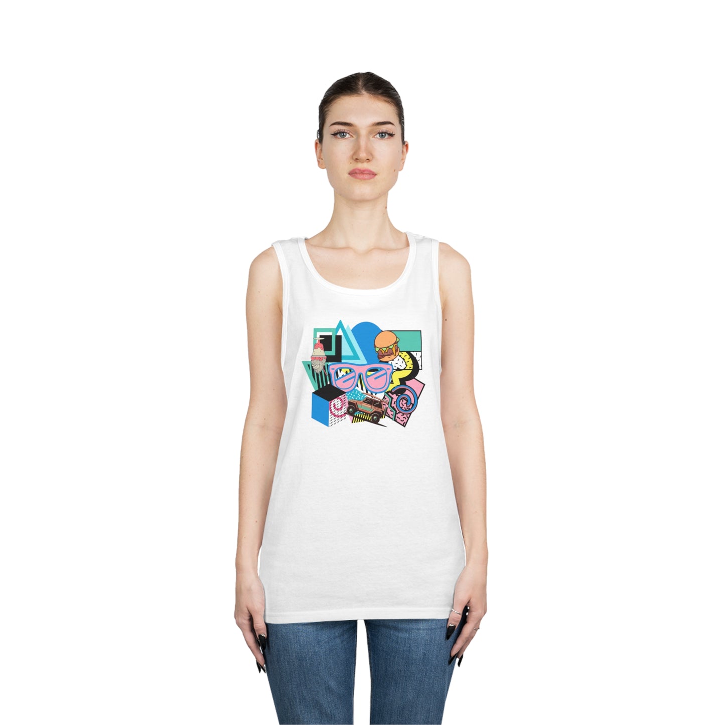 Retro 90s styled Men's Premium Tank top- design 3
