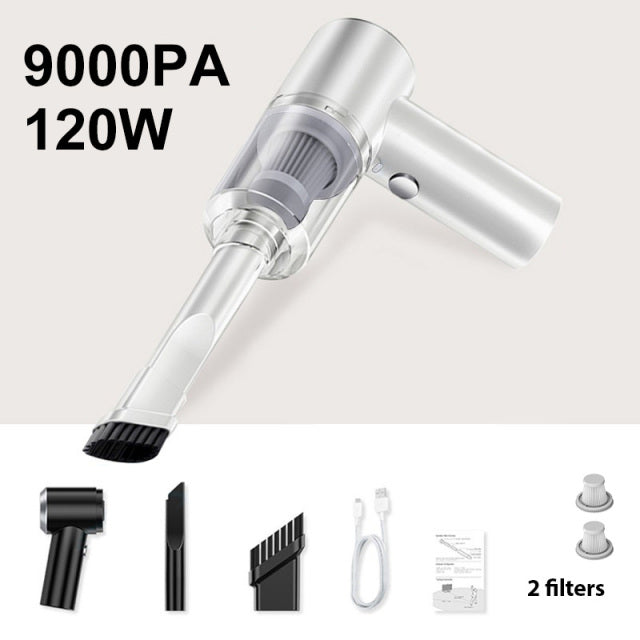 Mini aspiradora, potente aspiradora de coche, inalámbrica, recargable, aspiradora de mano para polvo, arena, pelo de mascotas, migas, aspiradora portátil ultraligera para el hogar, coche, oficina, pequeño eliminador de polvo