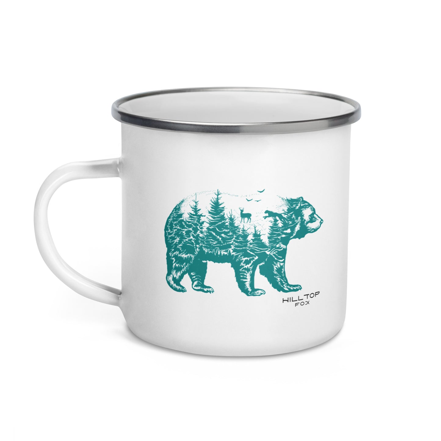 Hilltop Fox Bear Enamel Mug