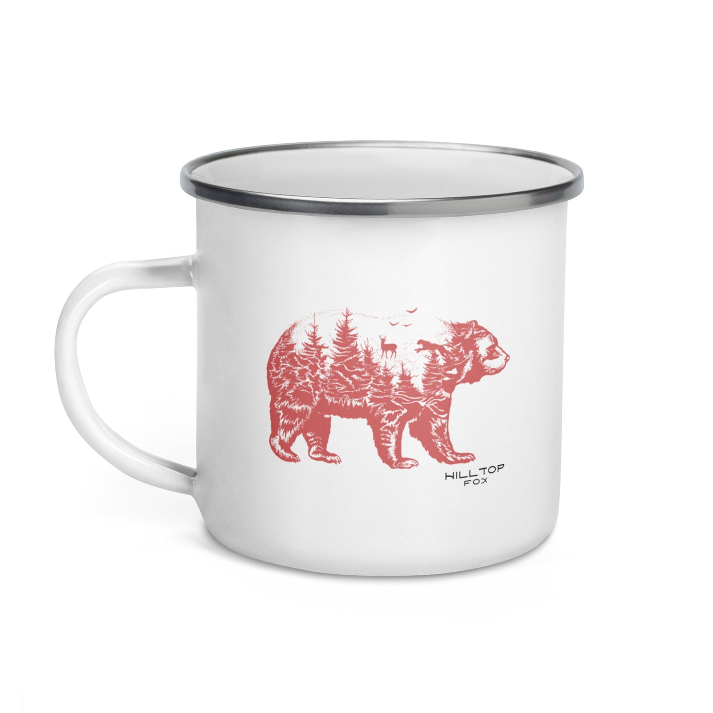 Hilltop Fox Bear Enamel Mug