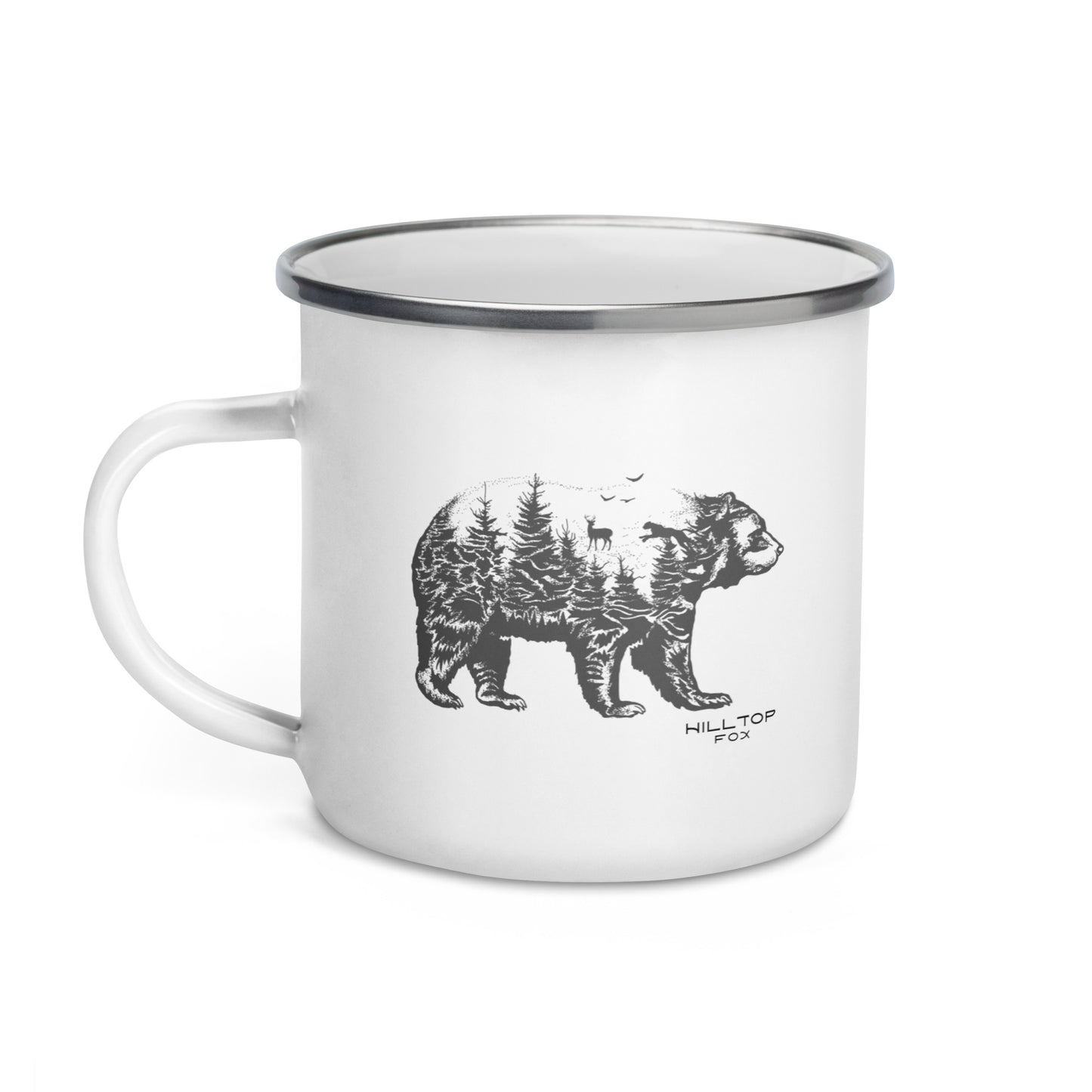 Hilltop Fox Bear Enamel Mug