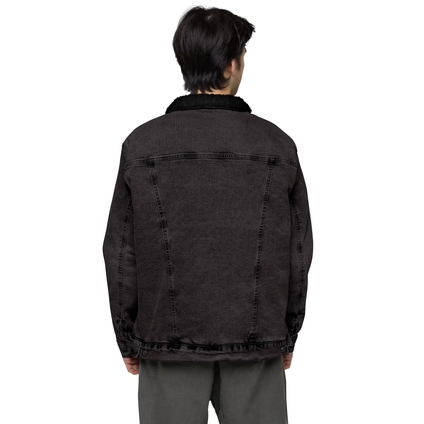 Hilltop Fox Unisex Denim Sherpa Jacket