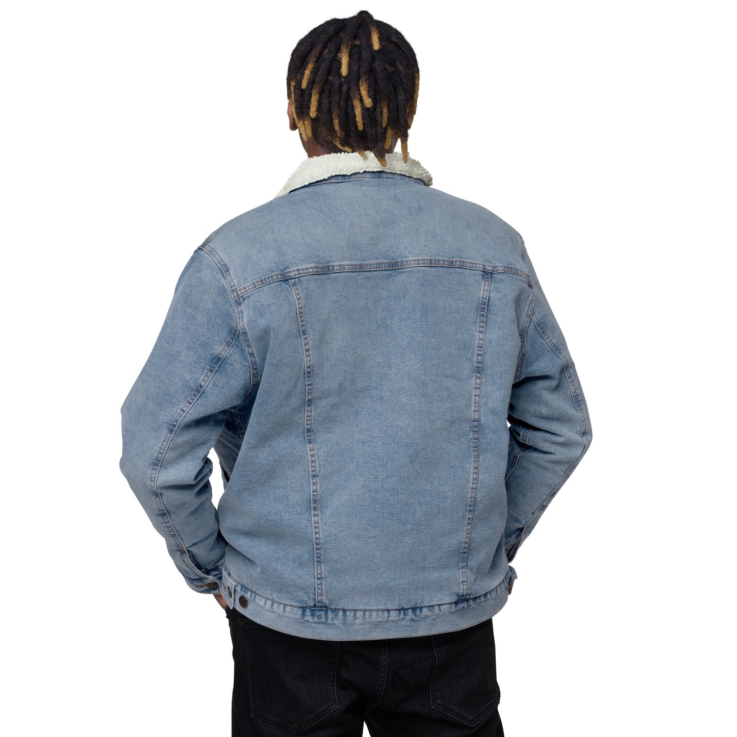 Hilltop Fox Unisex Denim Sherpa Jacket