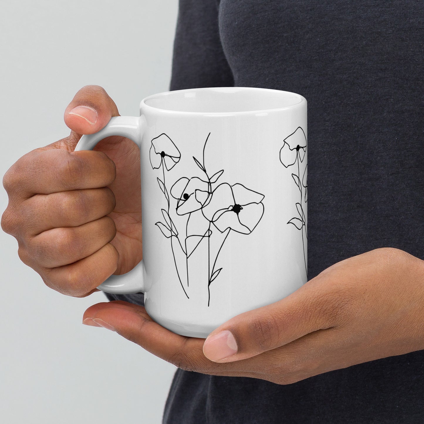 Floral Aesthetic Ceramic Mug
