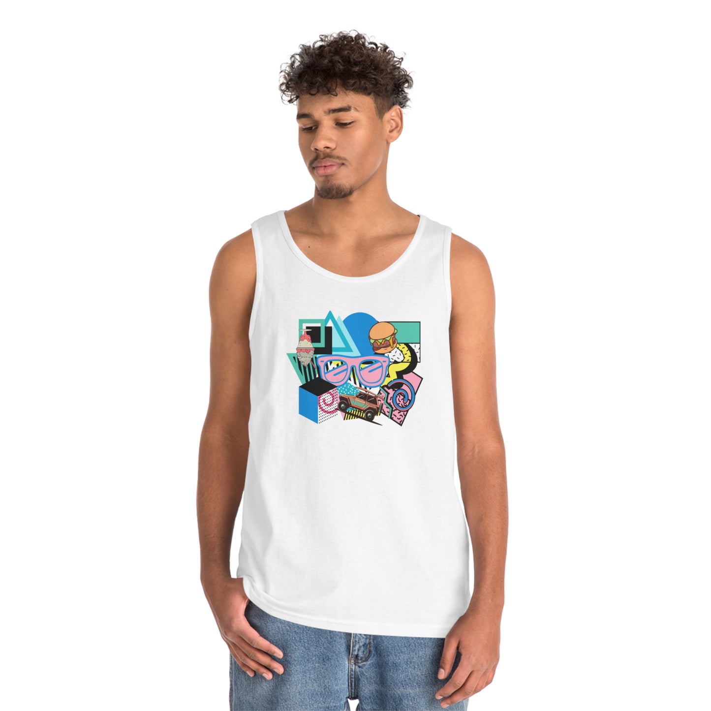 Retro 90s styled Men's Premium Tank top- design 3