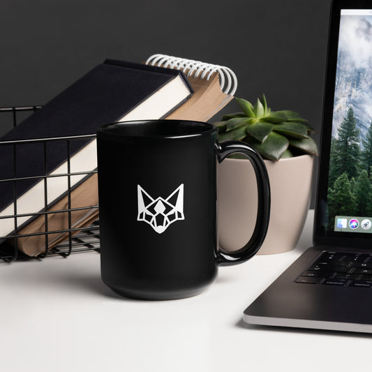 Black Glossy Mug by Hilltop Fox