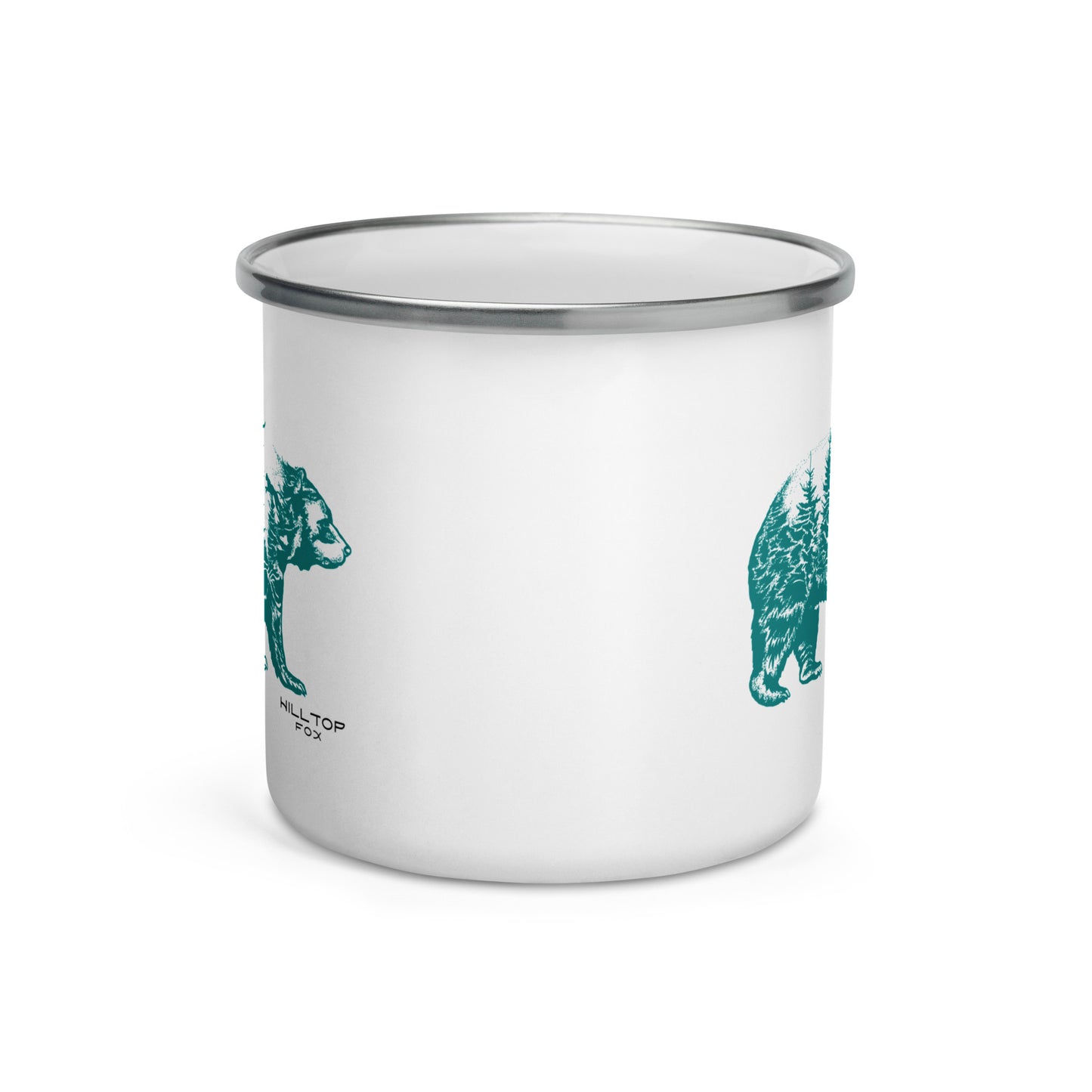 Hilltop Fox Bear Enamel Mug
