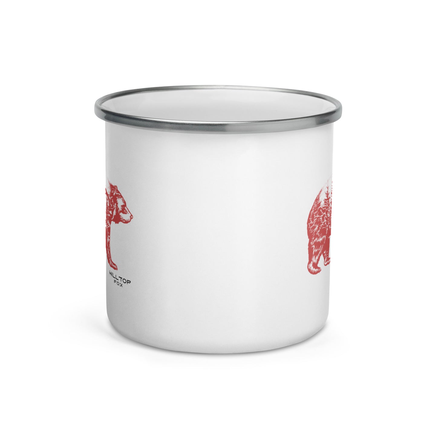 Hilltop Fox Bear Enamel Mug