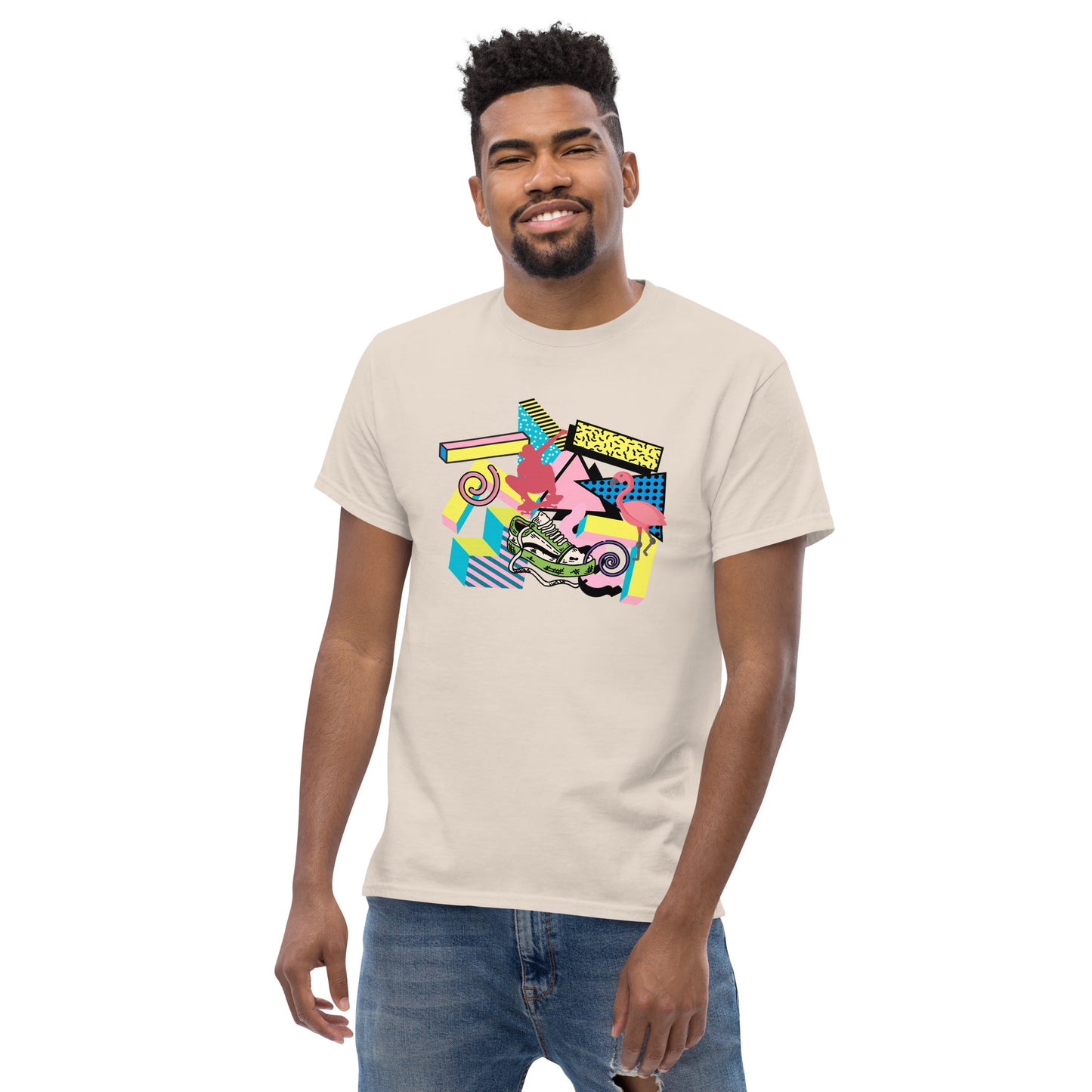 Retro 90s styled Men's classic tee- design 2