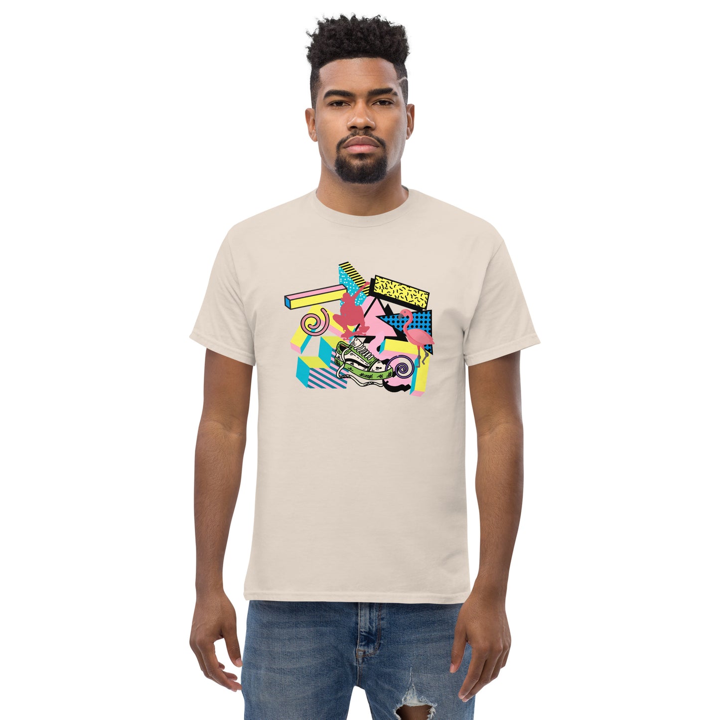 Retro 90s styled Men's classic tee- design 2