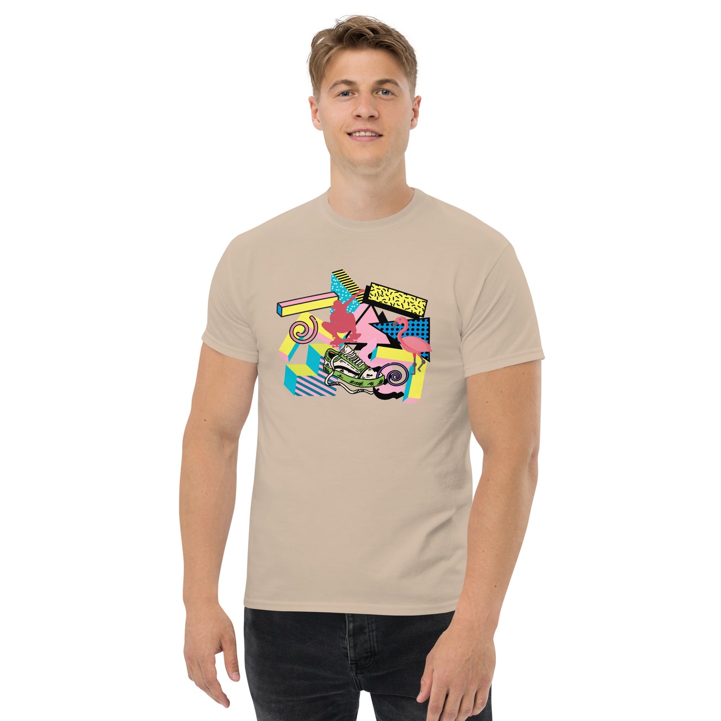 Retro 90s styled Men's classic tee- design 2