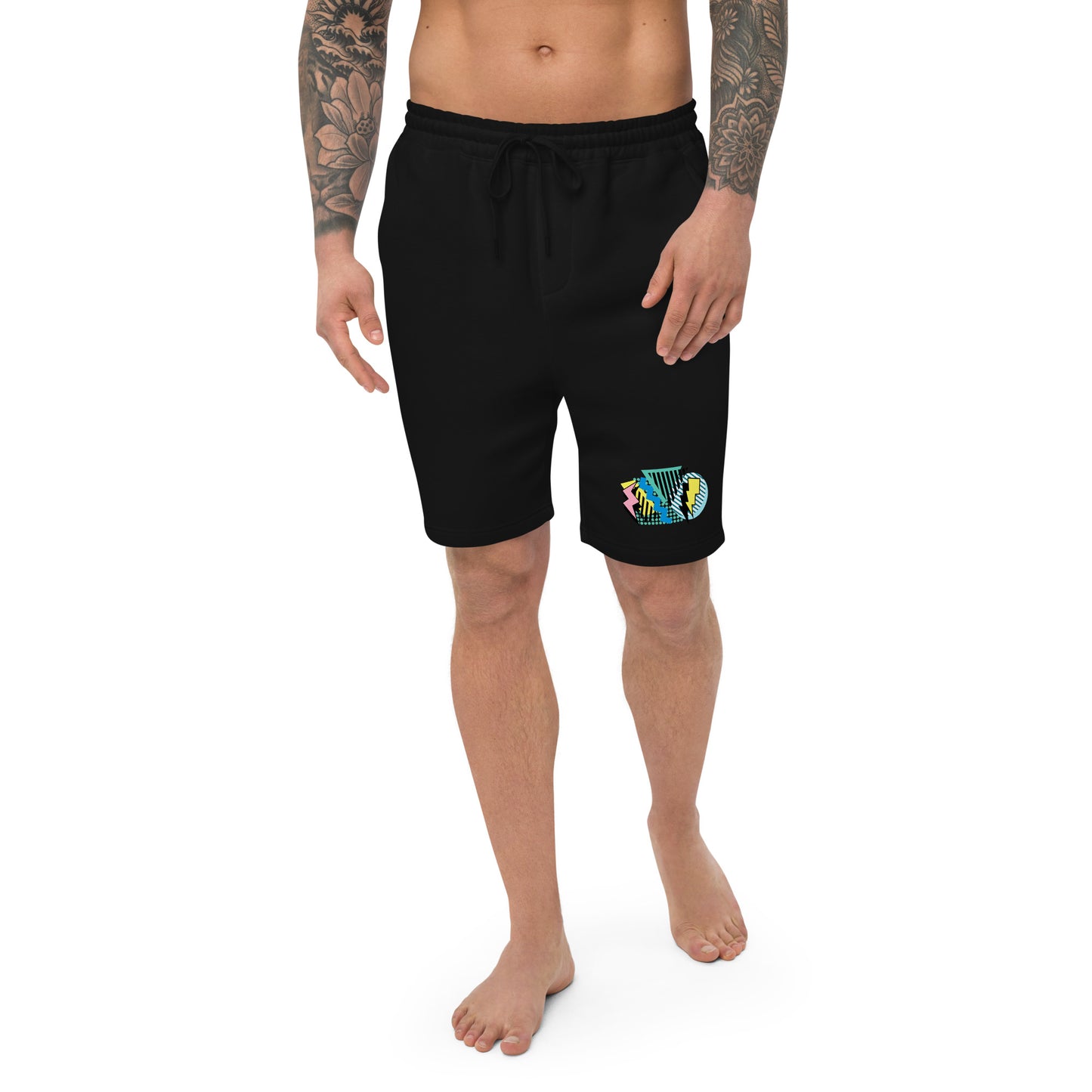 Retro 90's styles Men's fleece shorts- design 1