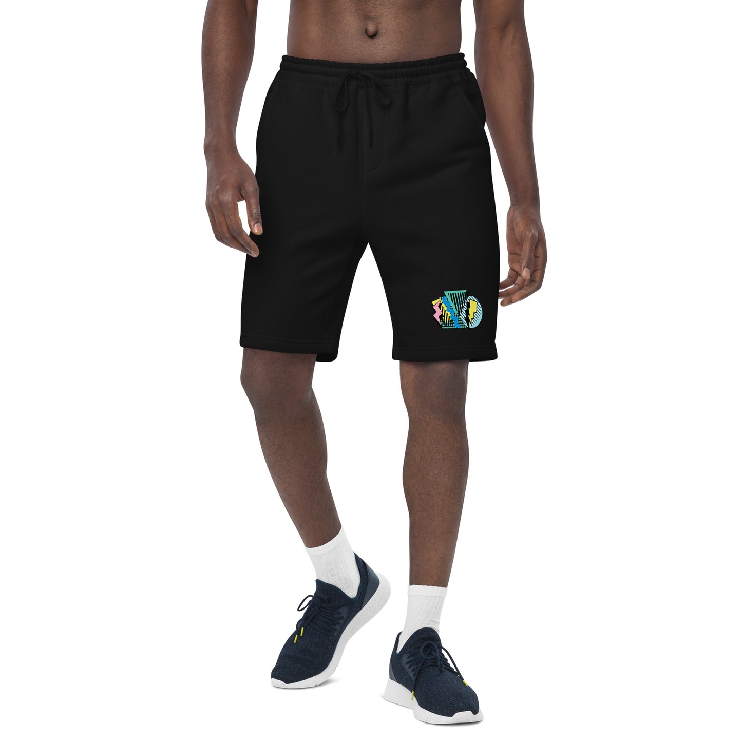 Retro 90's styles Men's fleece shorts- design 1