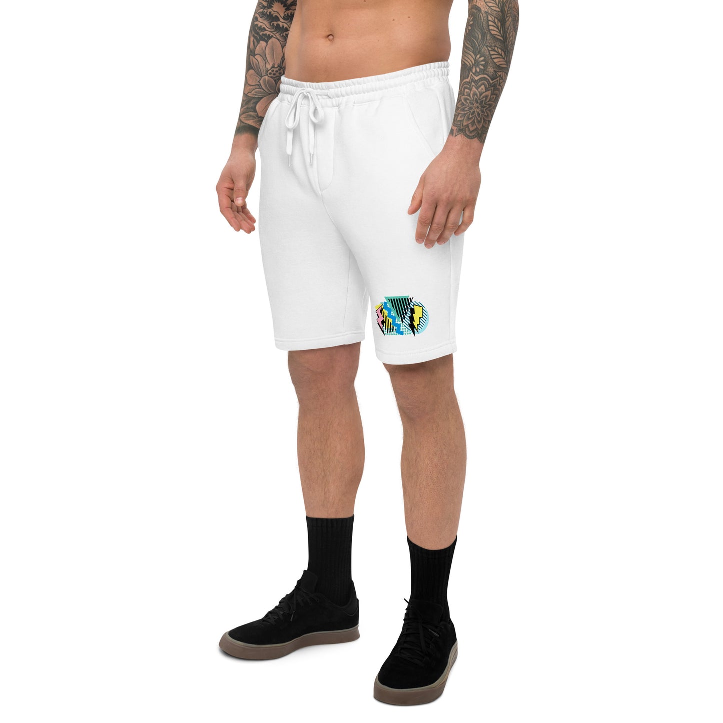 Retro 90's styles Men's fleece shorts- design 1