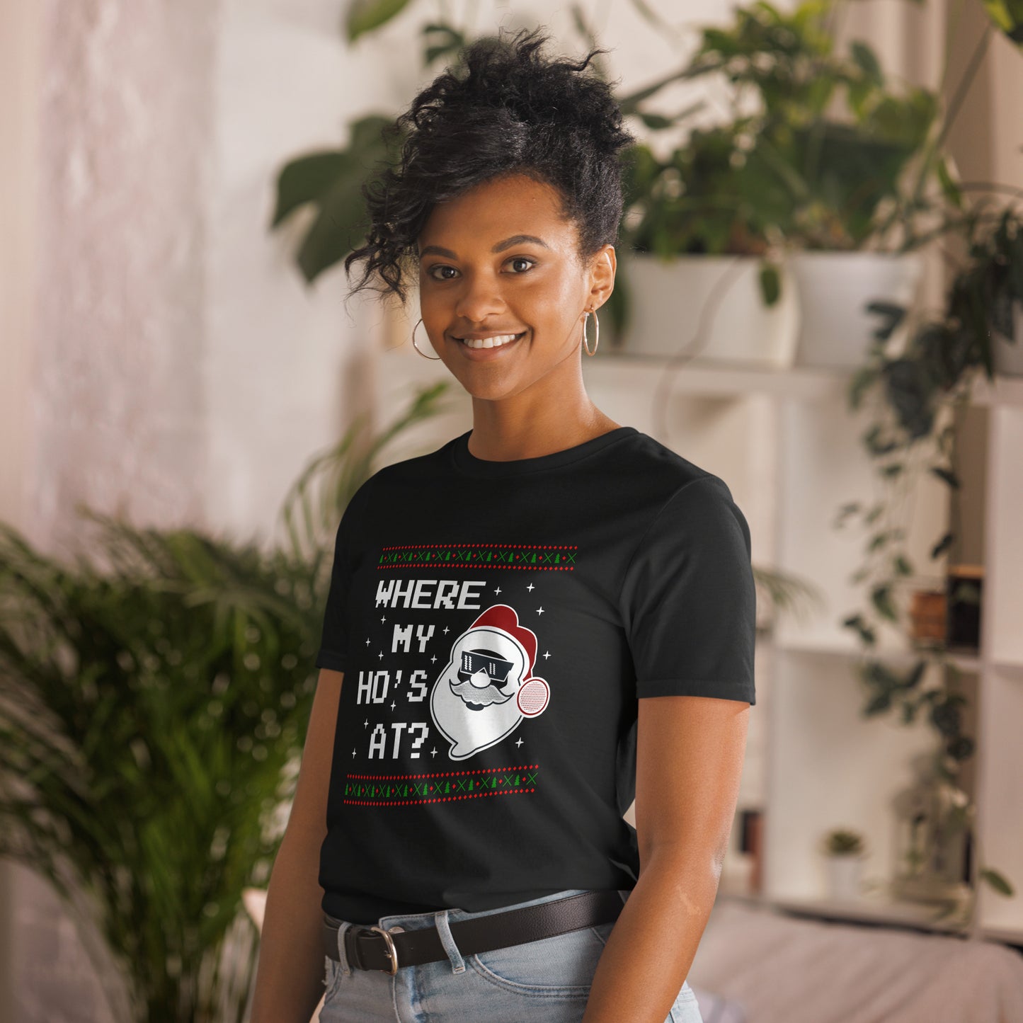 Christmas Tee: Santa, Where my Hos at